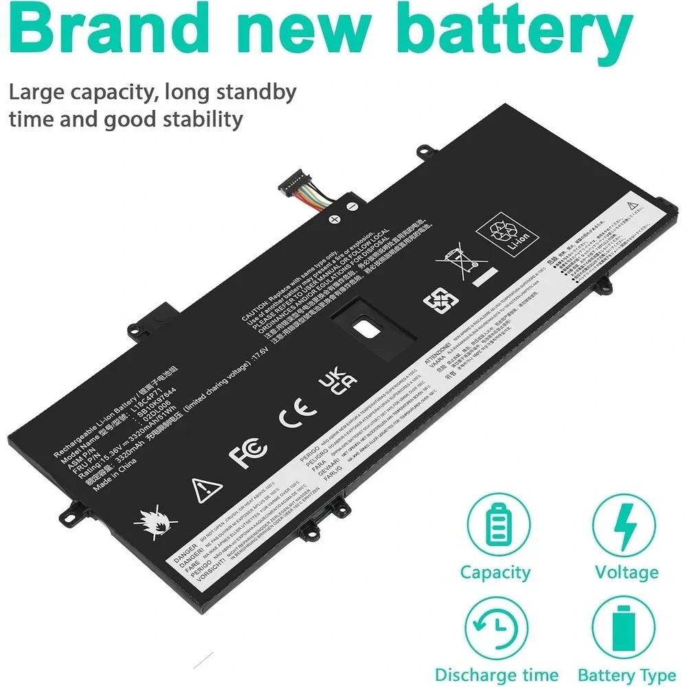 Replacement‎ Battery for Lenovo X1 Carbon 7/8 Gen Yoga 4/5 – L18C4P71 L18M4P72
